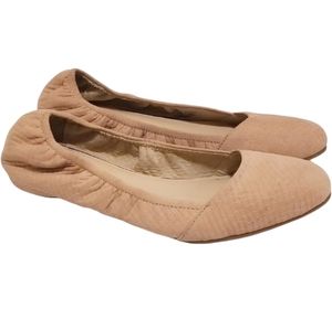 H by Halston Snake Embossed Leather Slip On Flat